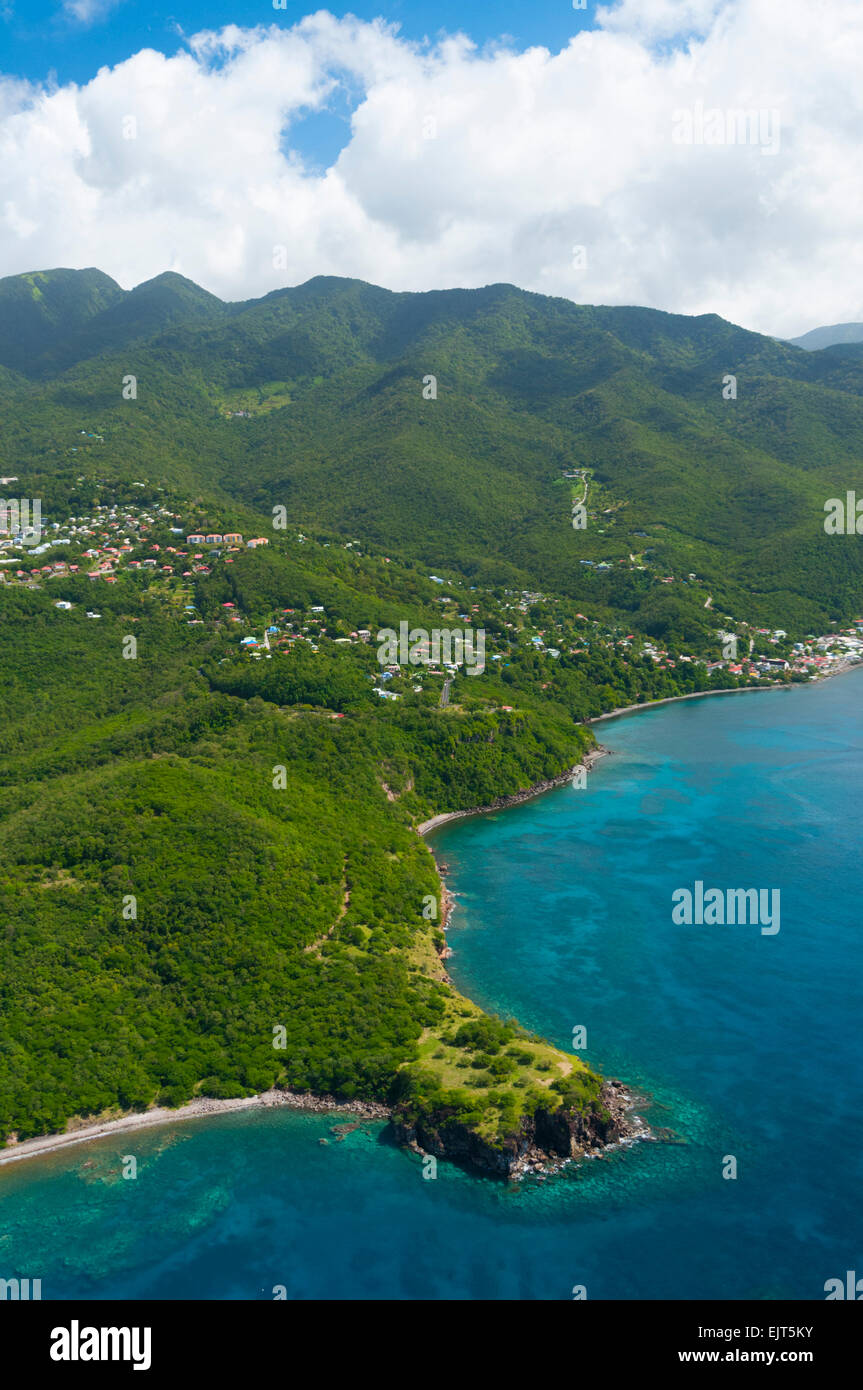 France. Guadeloupe, Bouillante, Pointe a Lezard (aerial view)  // Guadeloupe, Bouillante, Pointe a Lezard   (vue aerienne) Stock Photo