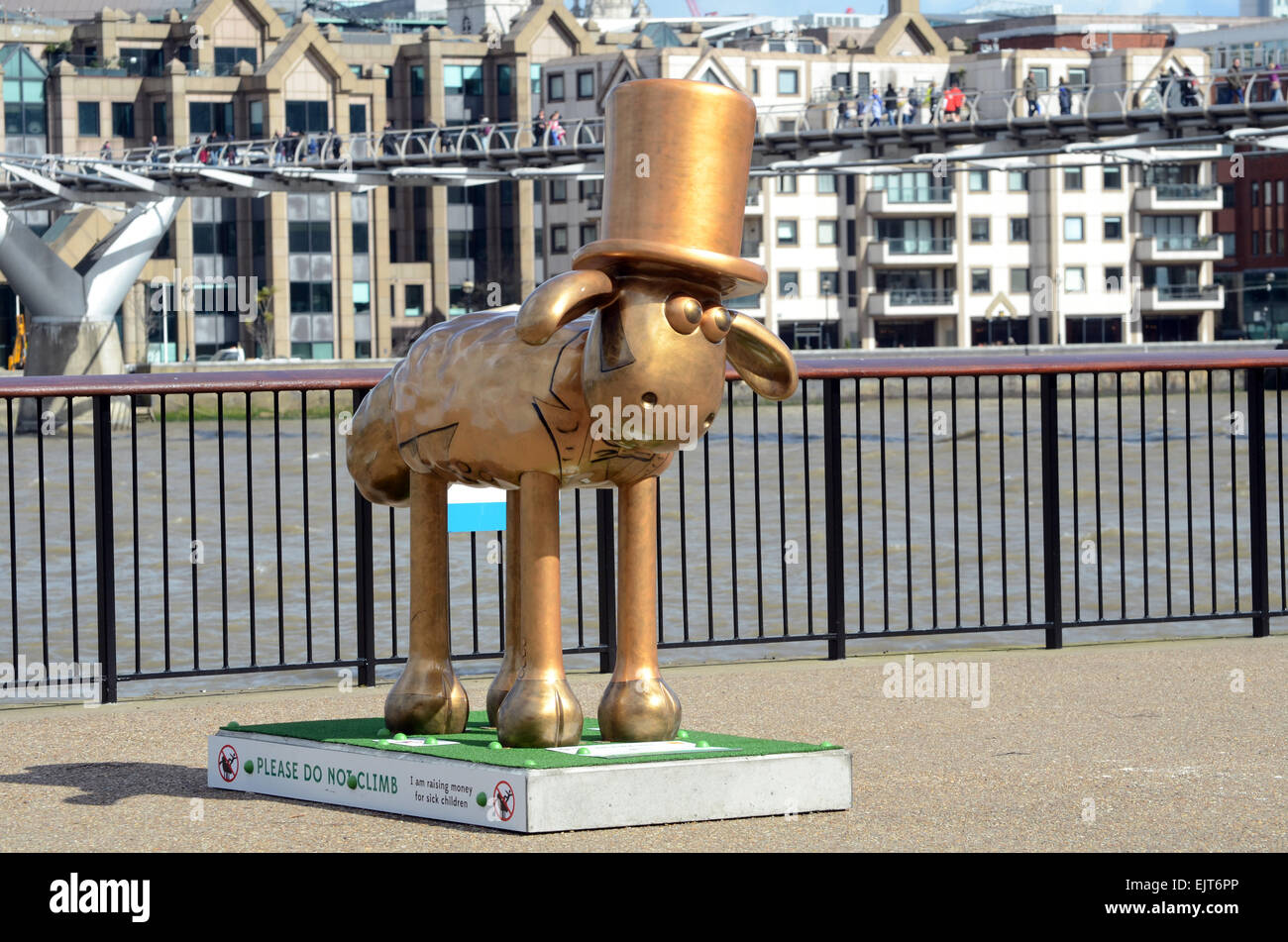 London, UK, 31 March 2015, 50 themed statues promoting the film Shaun