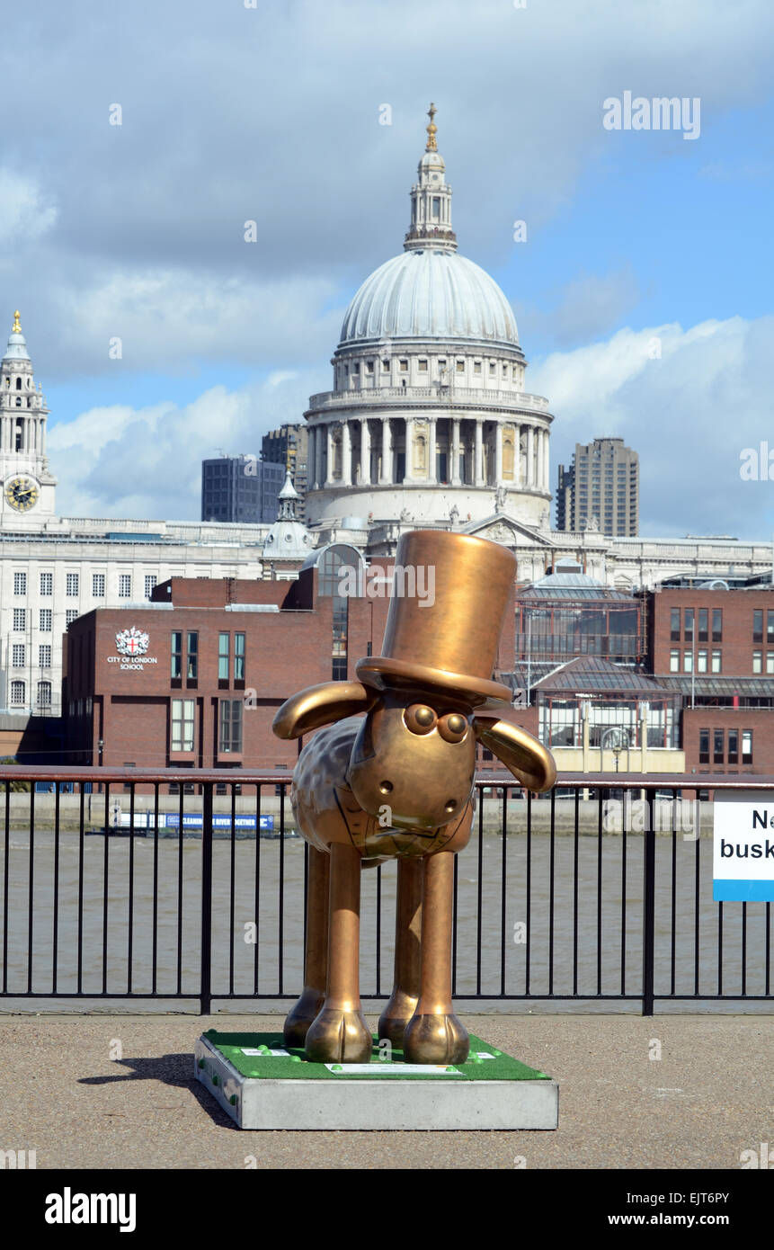 London, UK, 31 March 2015, 50 themed statues promoting the film Shaun
