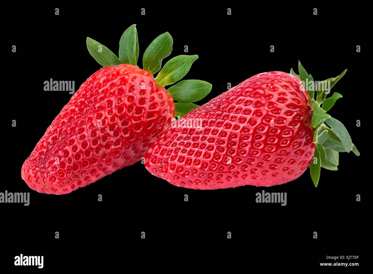 Fresh Strawberry isolated on Black Background Stock Photo - Alamy