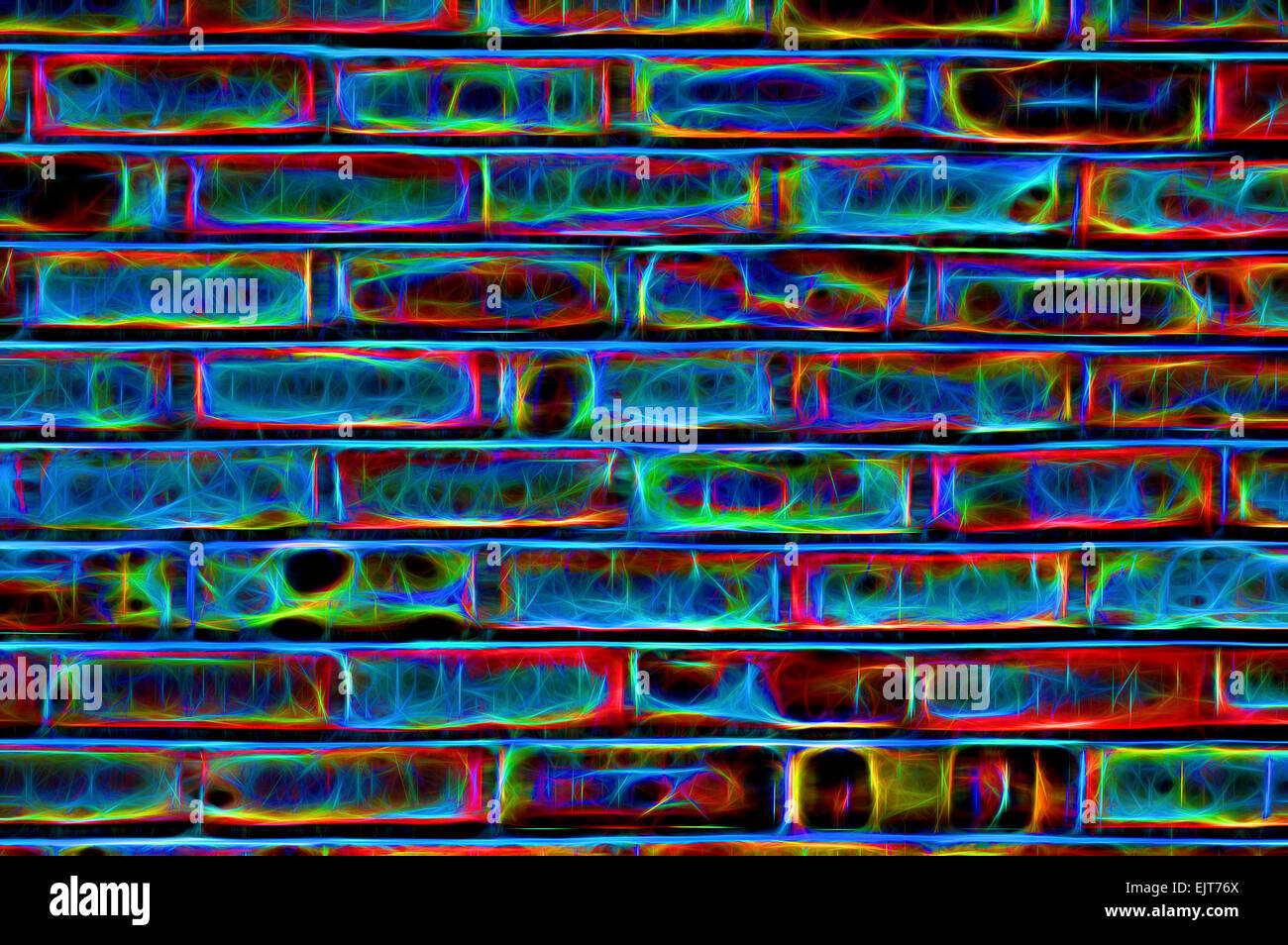 neon effect brick wall background Stock Photo - Alamy