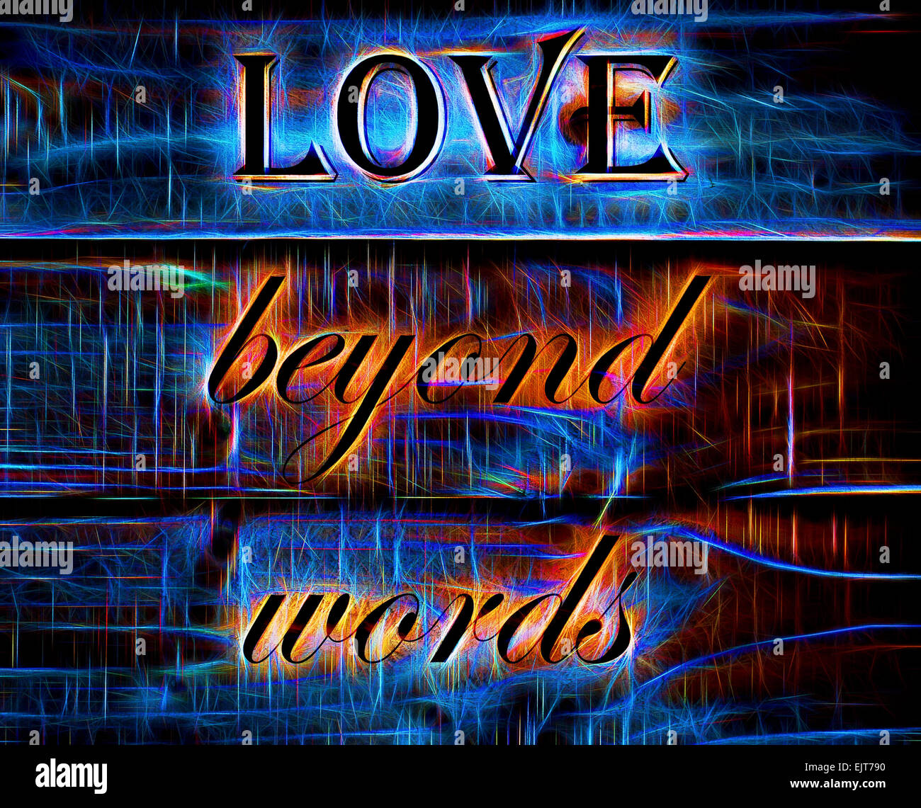 Love Beyond Words Quote Stock Photo