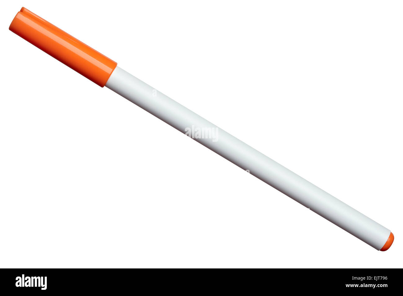 close up of  a felt tip pen on white background with clipping path Stock Photo