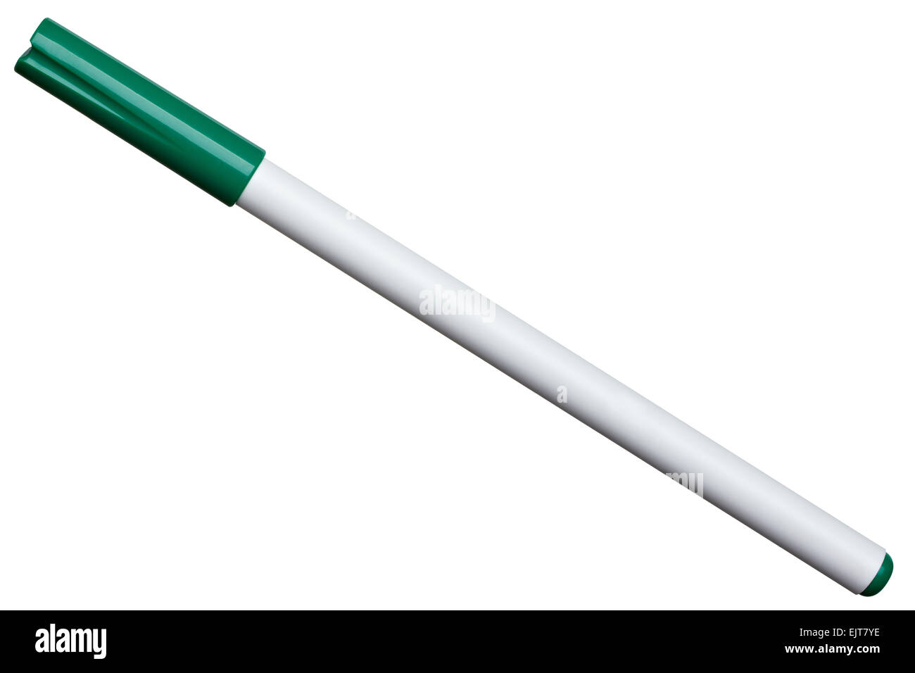 close up of  a felt tip pen on white background with clipping path Stock Photo