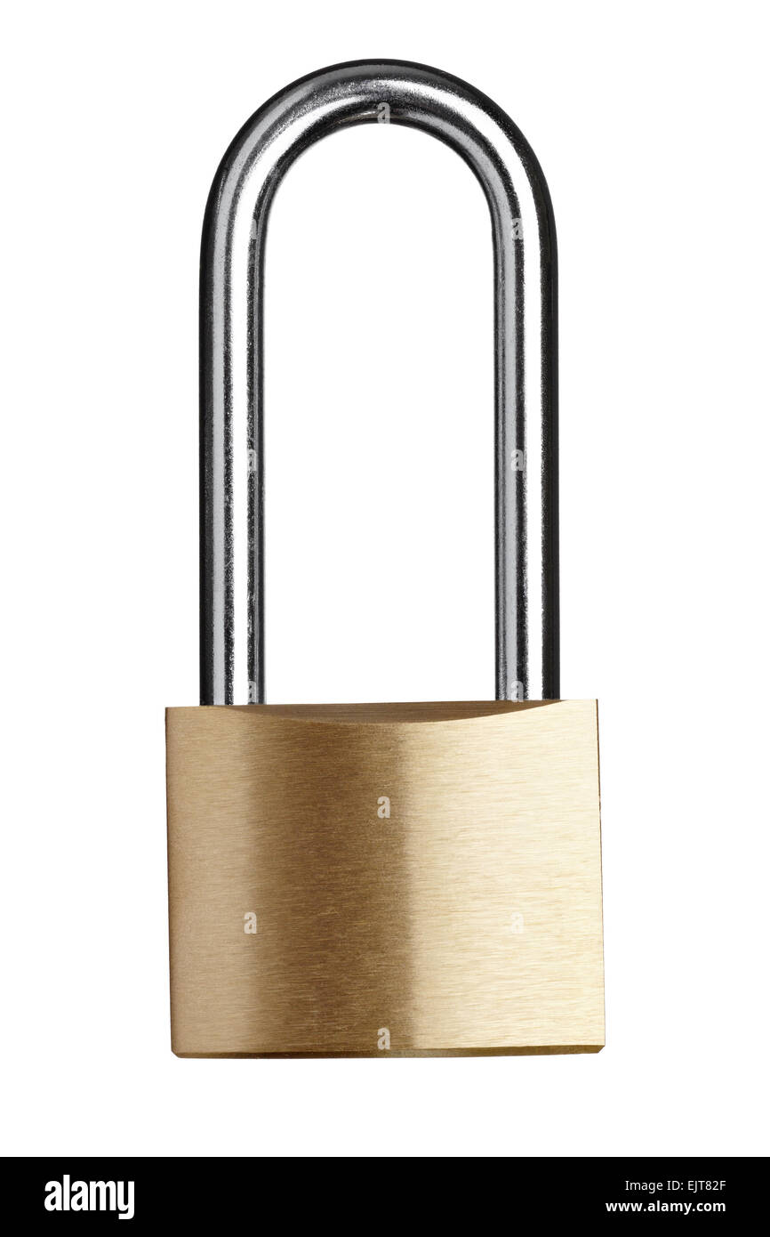 close up of a padlock on white background with clipping path Stock ...