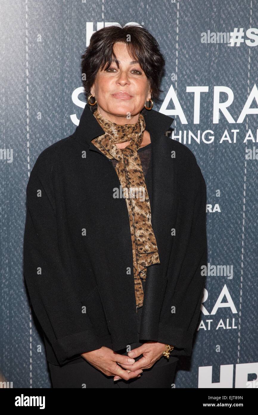 New York, NY, USA. 31st Mar, 2015. Tina Sinatra at arrivals for SINATRA: ALL OR NOTHING AT ALL Premiere, Time Warner Center, New York, NY March 31, 2015. Credit:  Jason Smith/Everett Collection/Alamy Live News Stock Photo