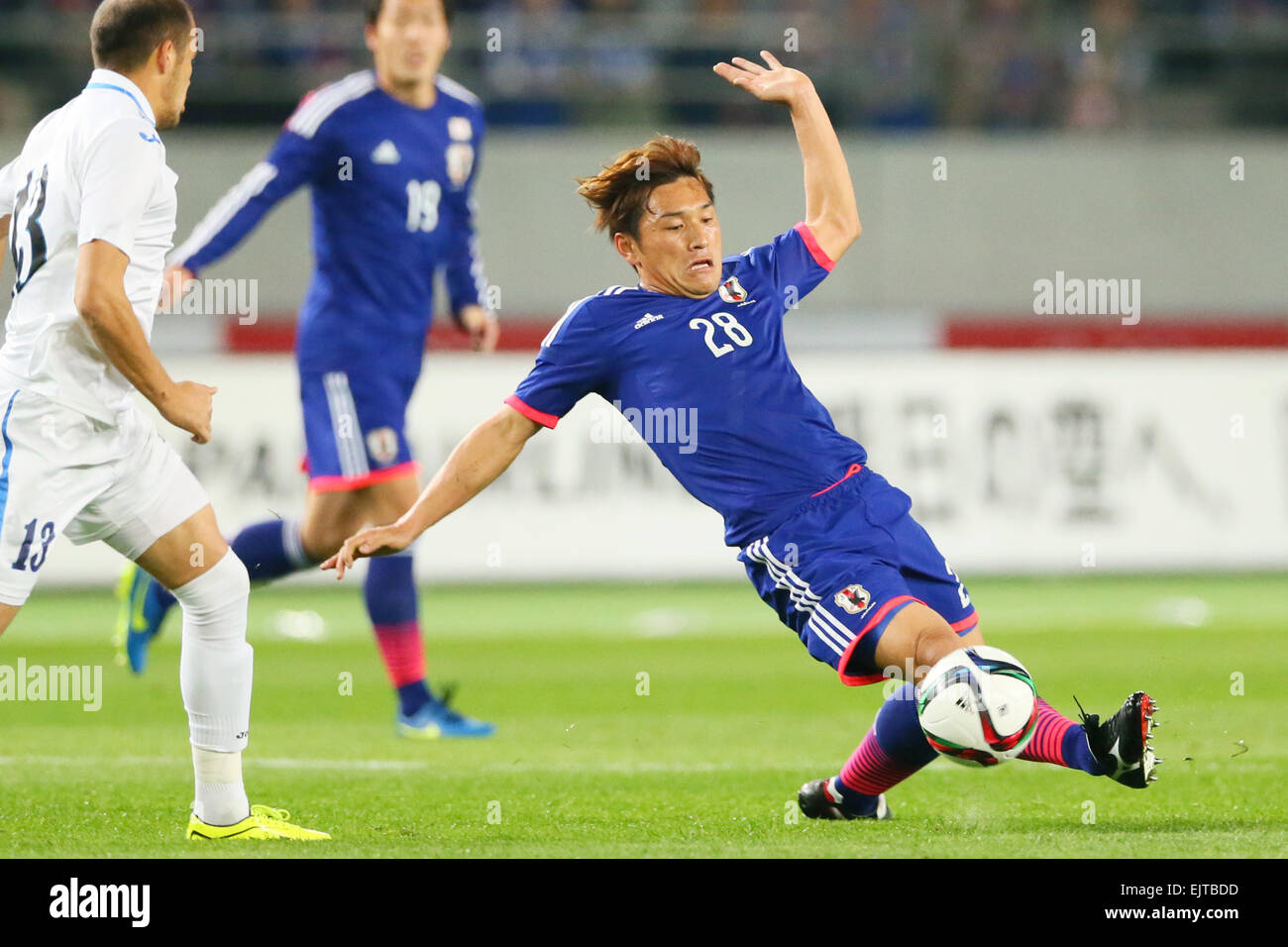 Toshihiro Aoyama (JPN),  MARCH 31, 2015 - Football / Soccer :  JAL Challenge Cup 2015  match between Japan 5-1 Uzbekistan  at Ajinomoto Stadium in Tokyo, Japan.   (Photo by Yohei Osada/AFLO SPORT) Stock Photo