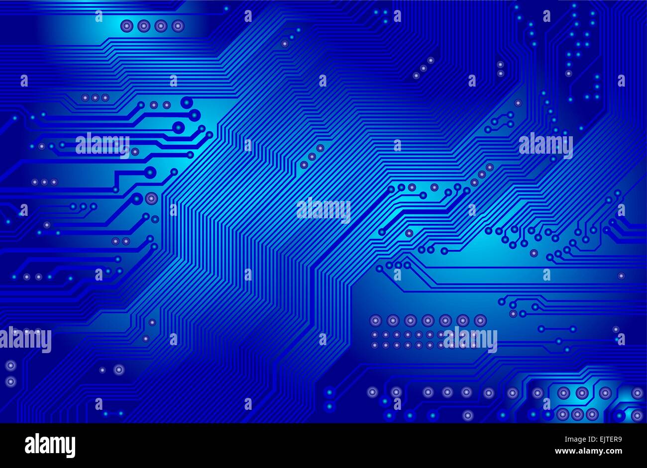 printed circuit - motherboard - technology abstract - vector Stock Vector