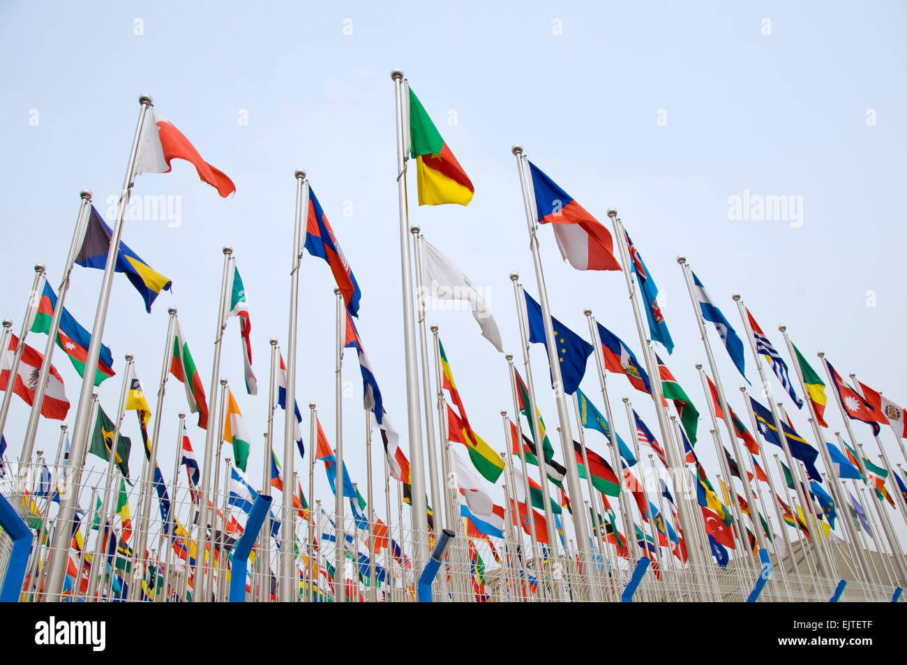 Flags of Many Nations Stock Photo