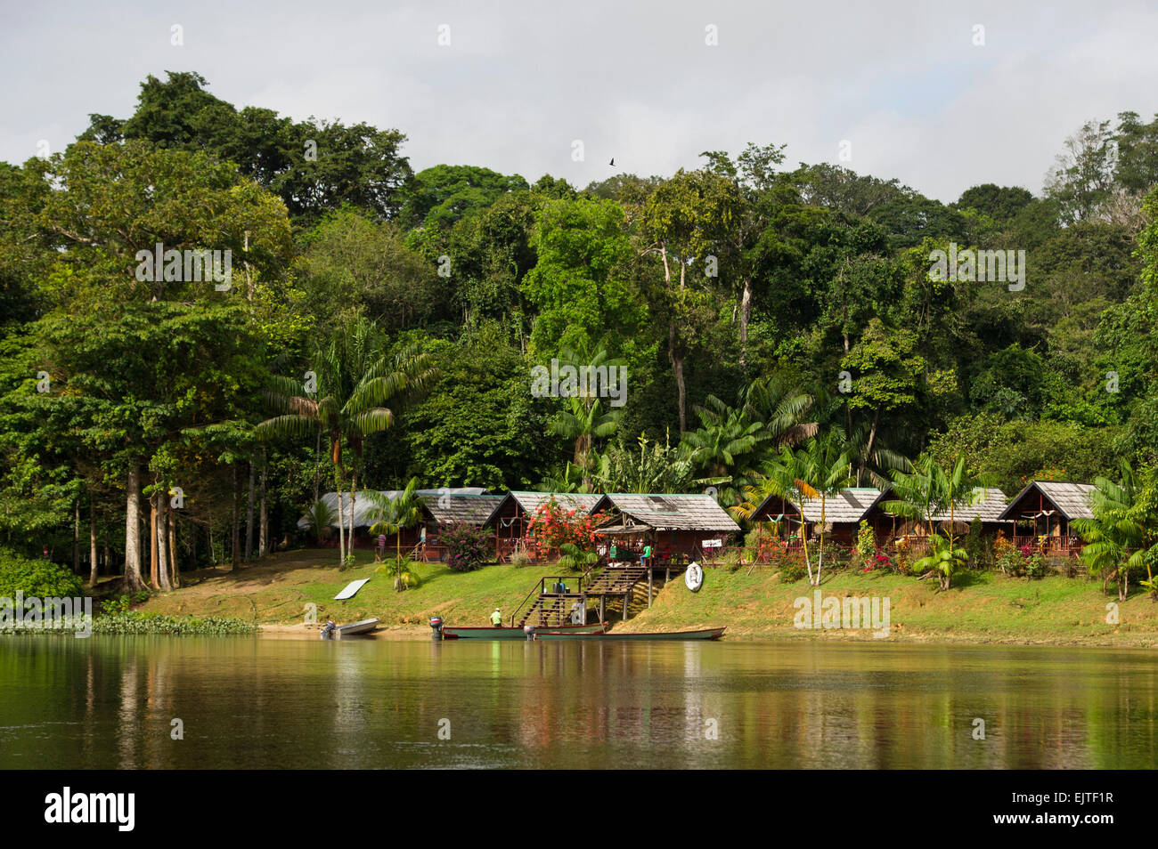 Danpaati River Lodge, Upper Suriname River, Suriname Stock Photo