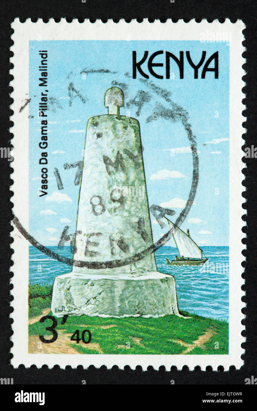 Kenyan postage stamp Stock Photo