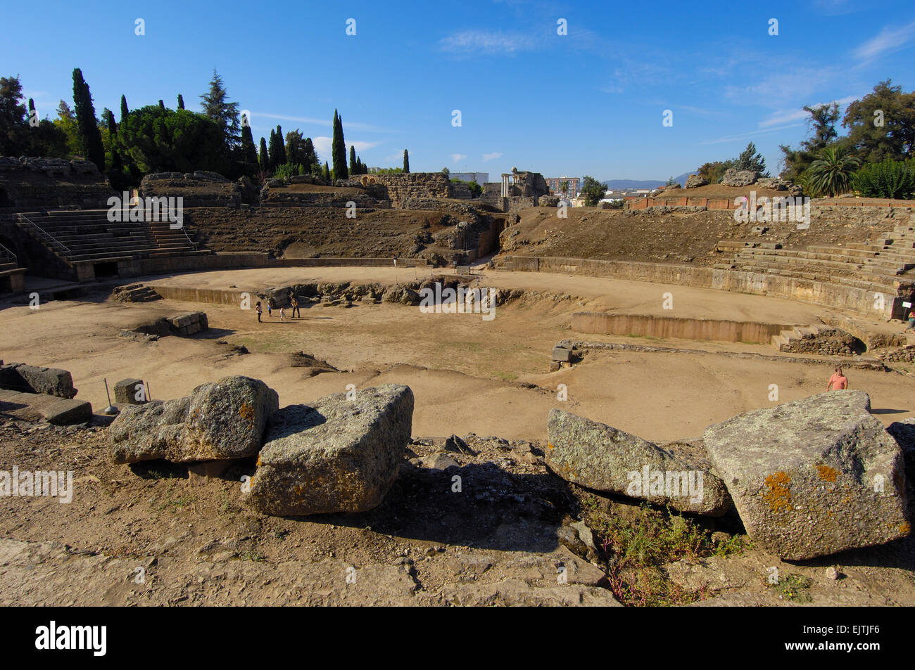 Roman amphitheatre, Merida, UNESCO World Heritage site, Badajoz ...