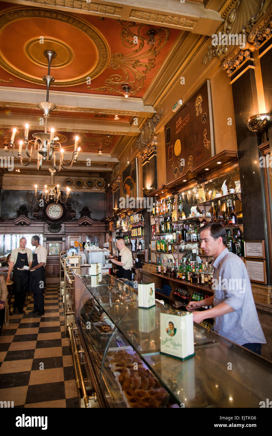 A Brasileira cafe in BaixaChiado in Lisbon portugal