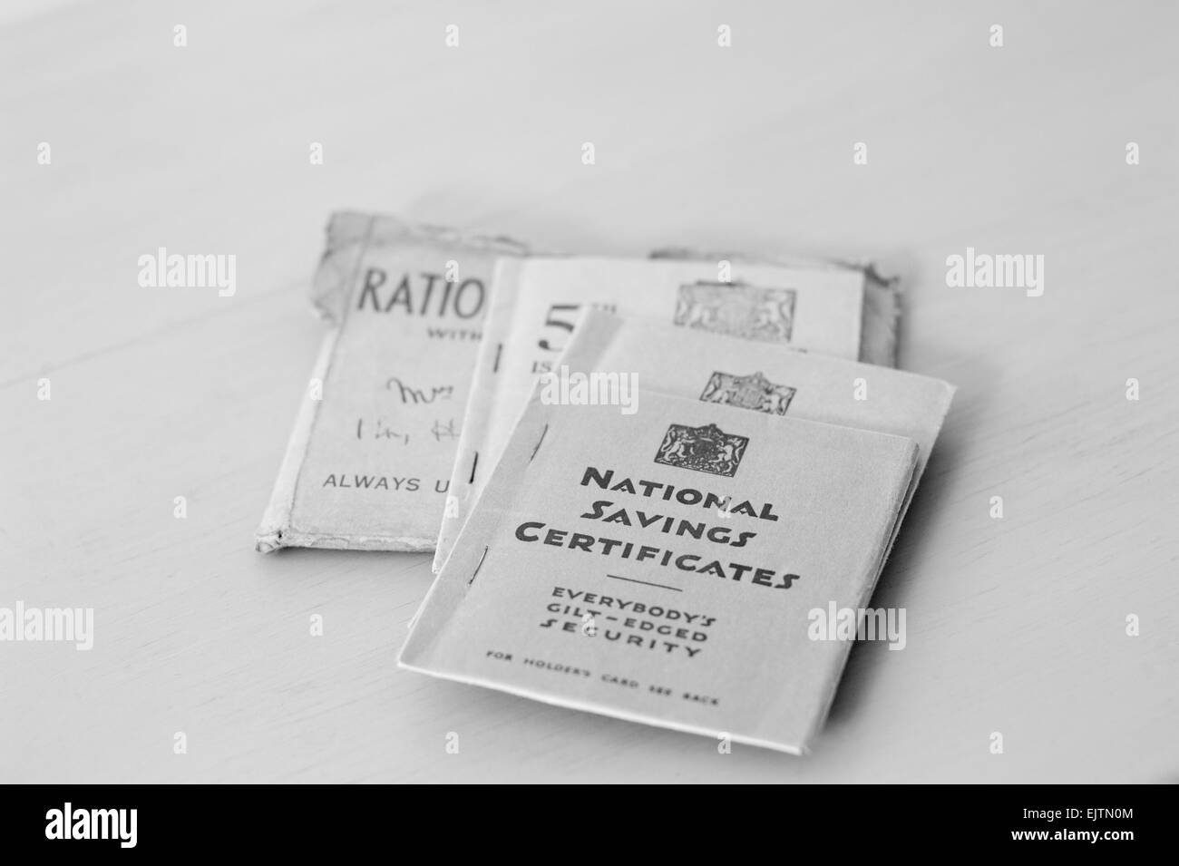 National Savings and Ration Books from the 1950s Stock Photo - Alamy