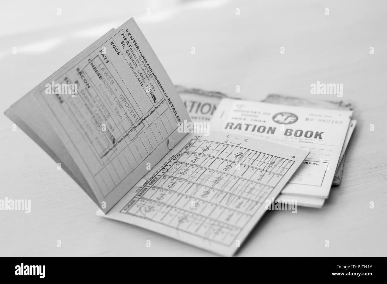 Ration Books from the 1950s Stock Photo - Alamy