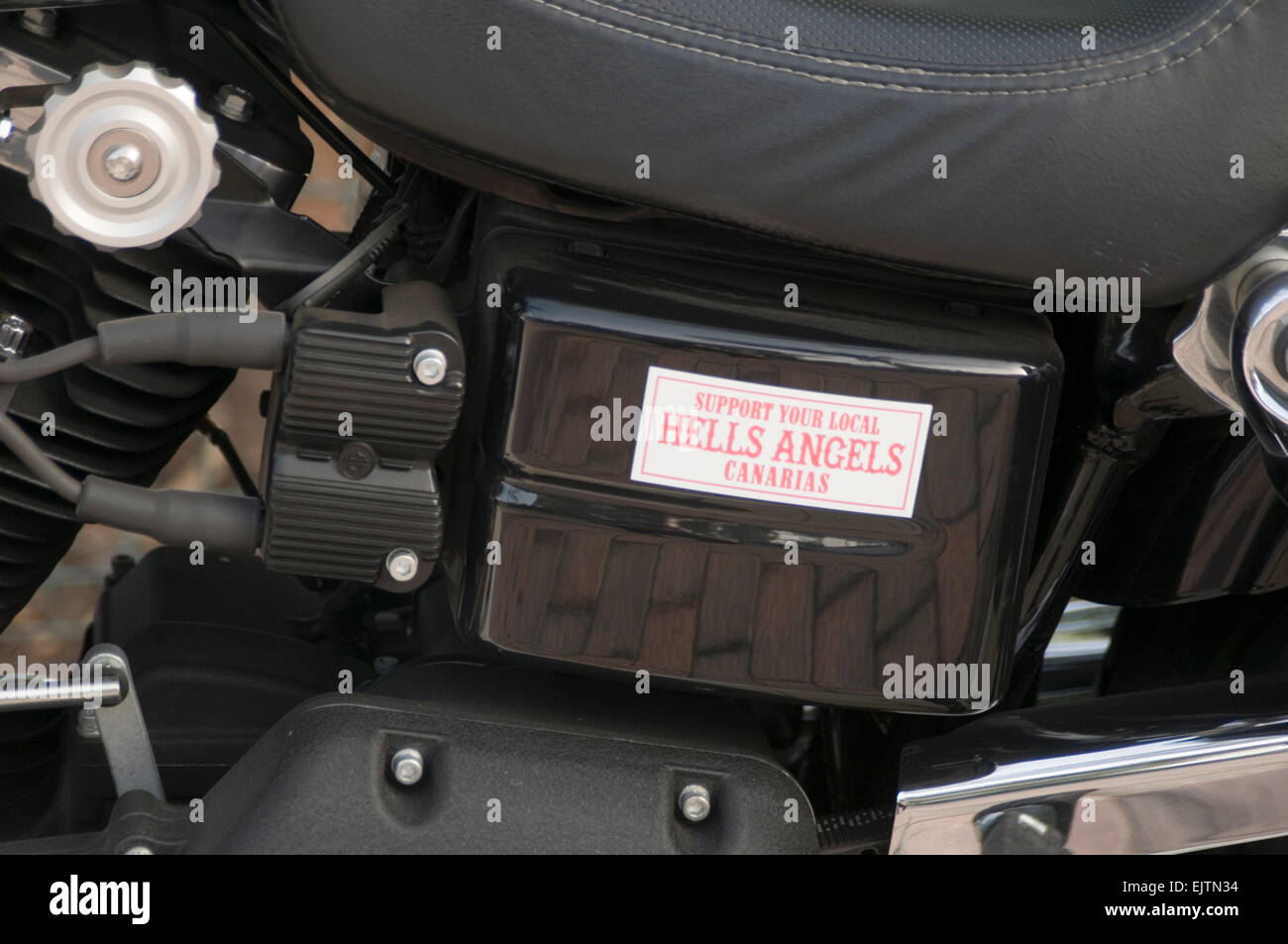 hells angels angel motorcycle gang gangs club clubs harley Davidson  Davidsons sticker affiliation affiliations organized crime c Stock Photo -  Alamy