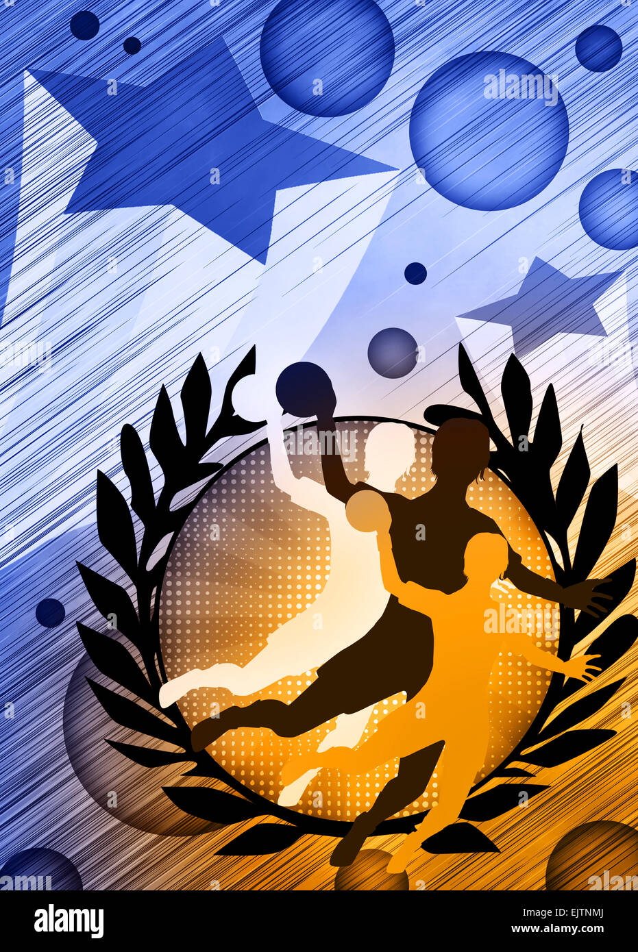 Handball match invitation poster flyer hi-res stock photography and ...