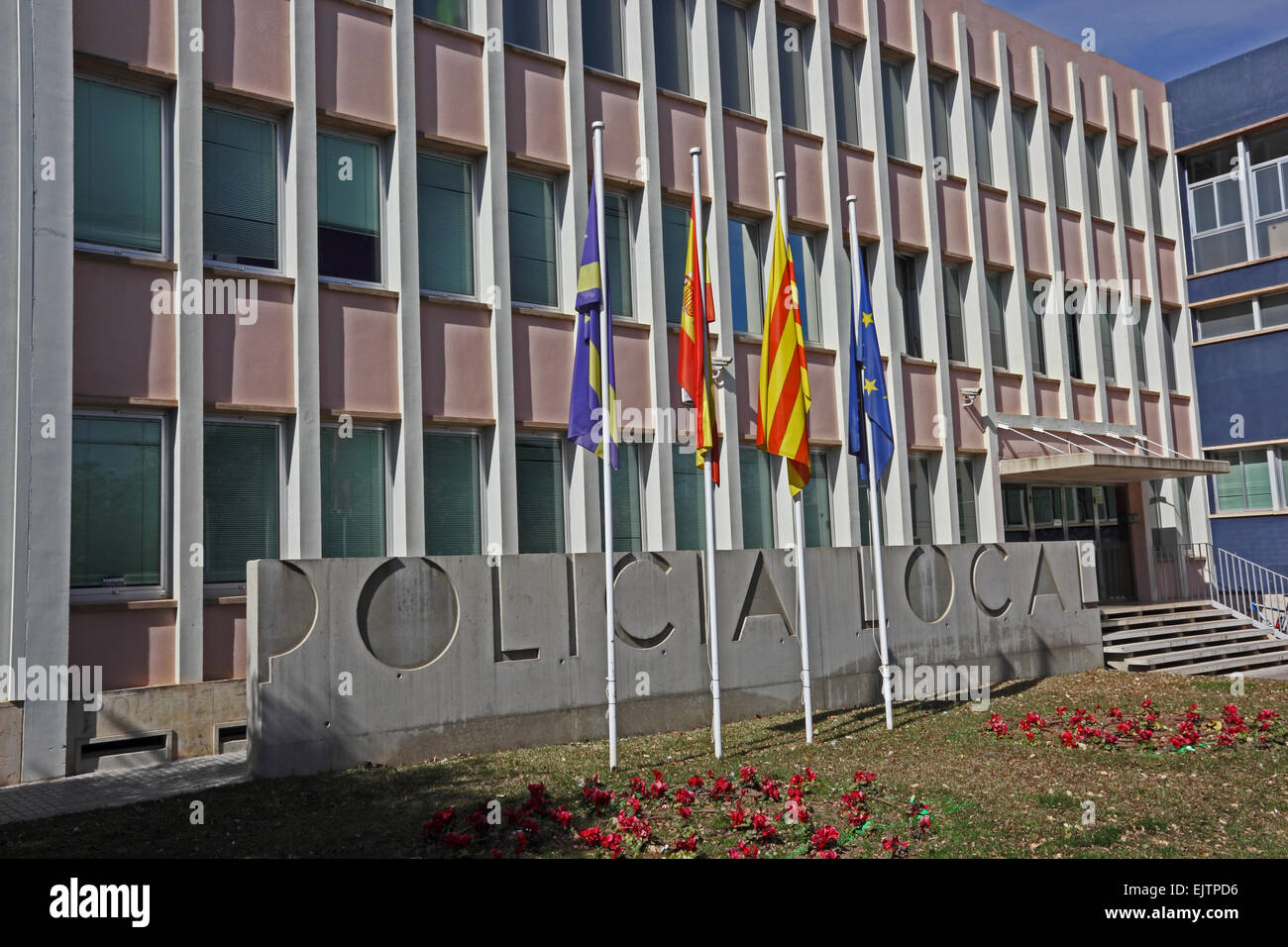 Policia Local station, Salou, Catalonia, Spain Stock Photo