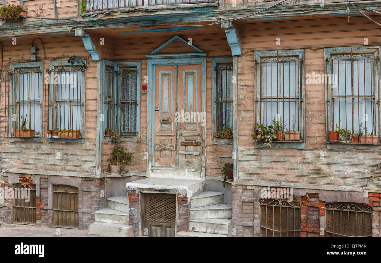 Old wooden house wall paneling and window Stock Photo - Alamy