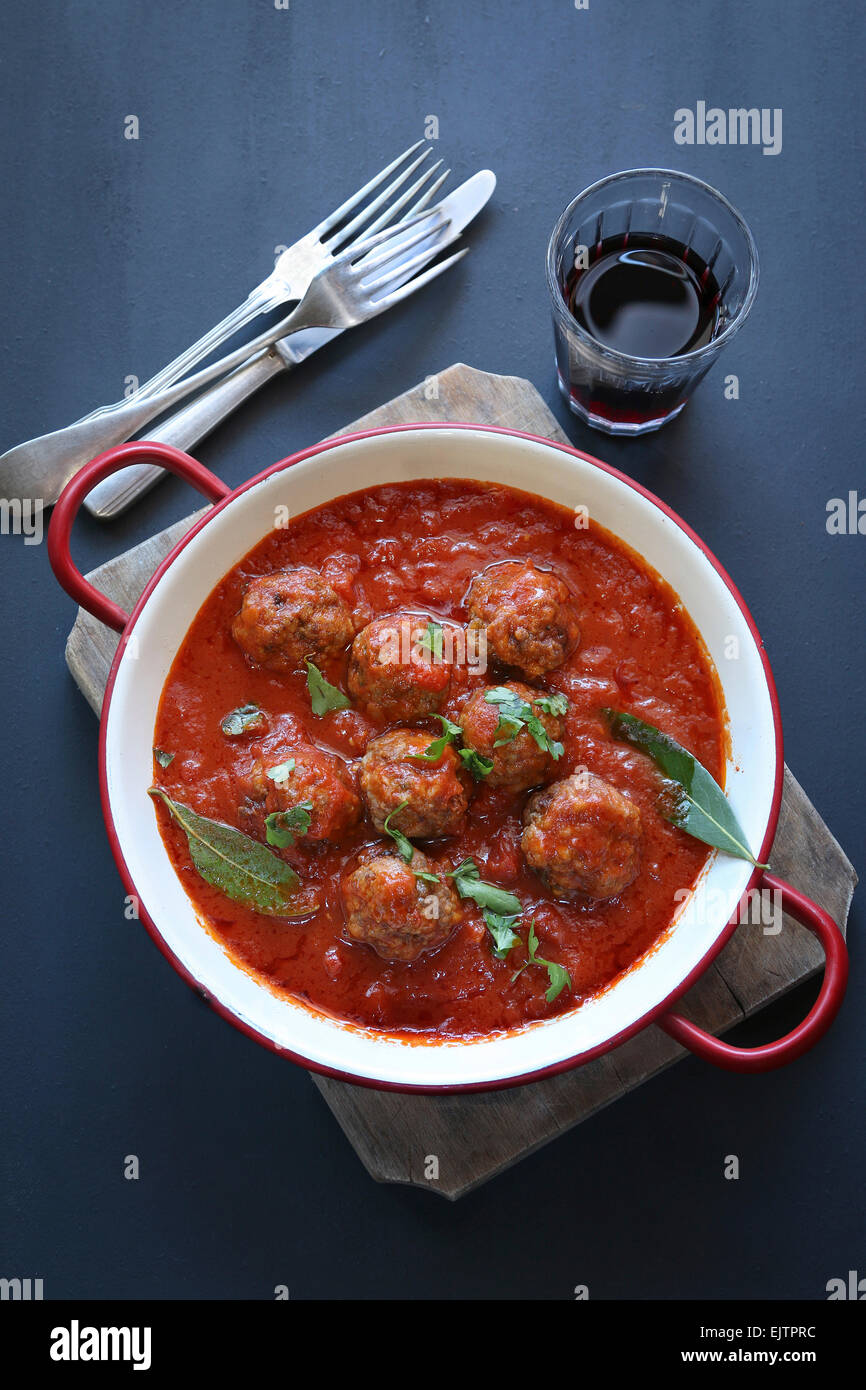 Meatballs in tomato sauce Stock Photo Alamy