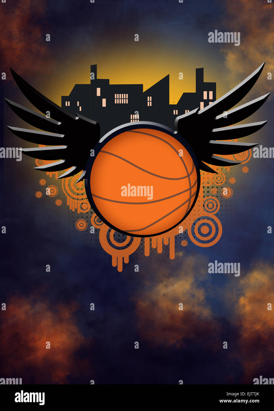 Basketball Sport Poster Or Flyer Background With Space Stock Photo Alamy
