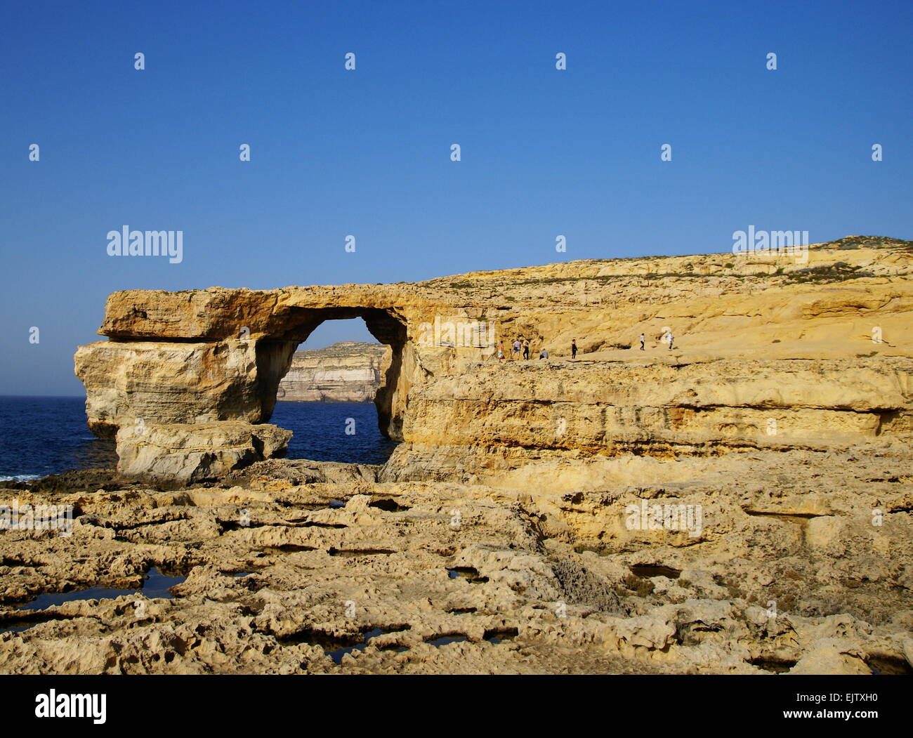 The Azure Window ,one of the most beautiful attraction of Gozo Island Stock Photo