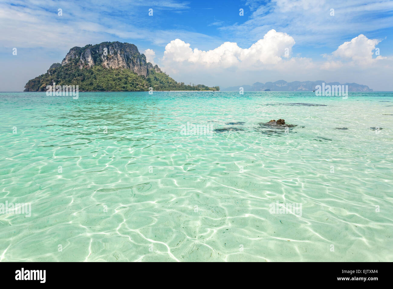 Tropical island located in Krabi province, Thailand. Stock Photo