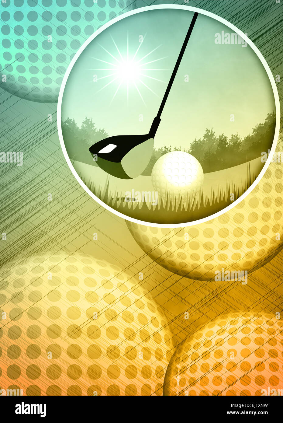Golf sport invitation poster or flyer background with space Stock Photo -  Alamy
