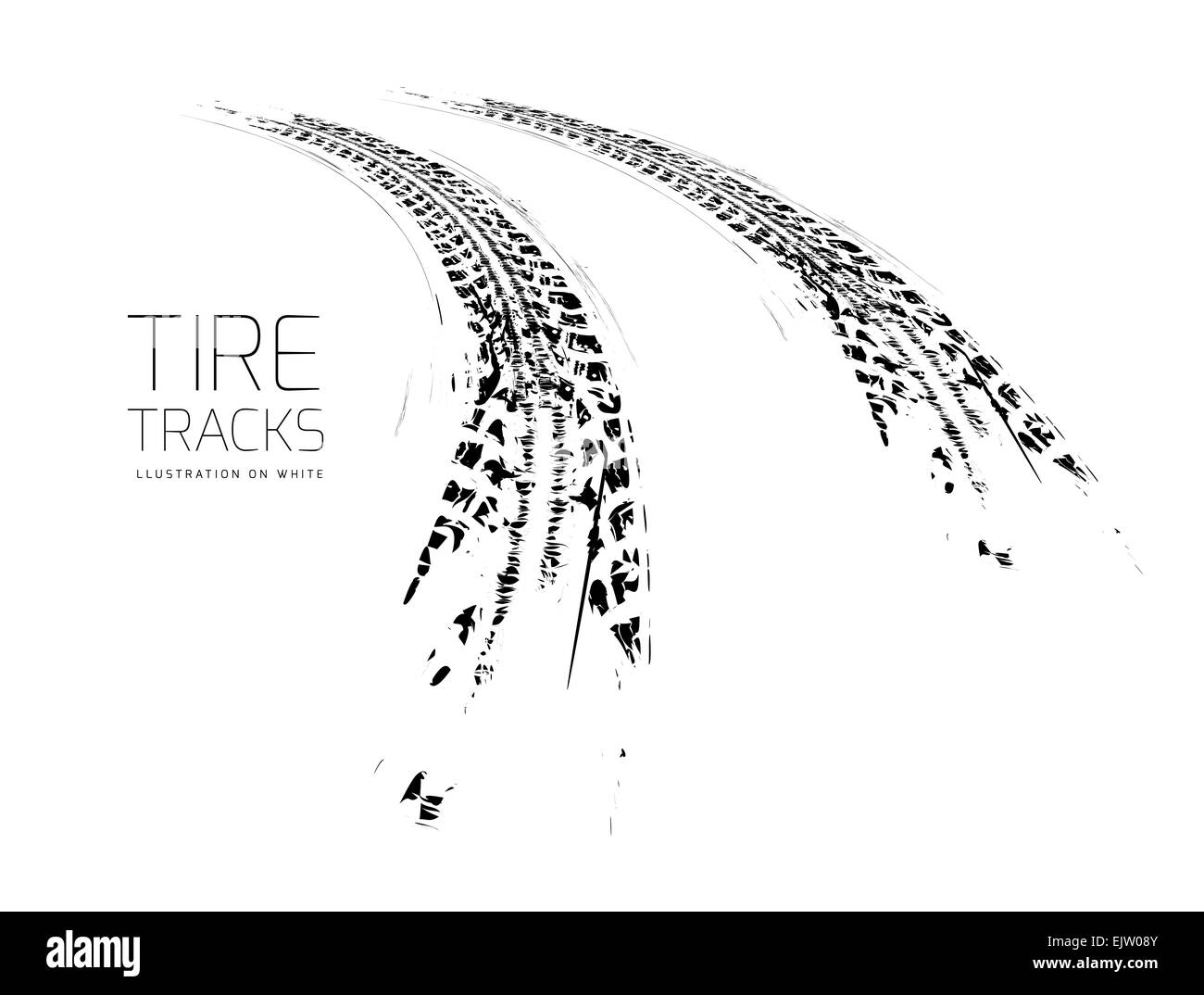 Tire tracks background Stock Photo Alamy
