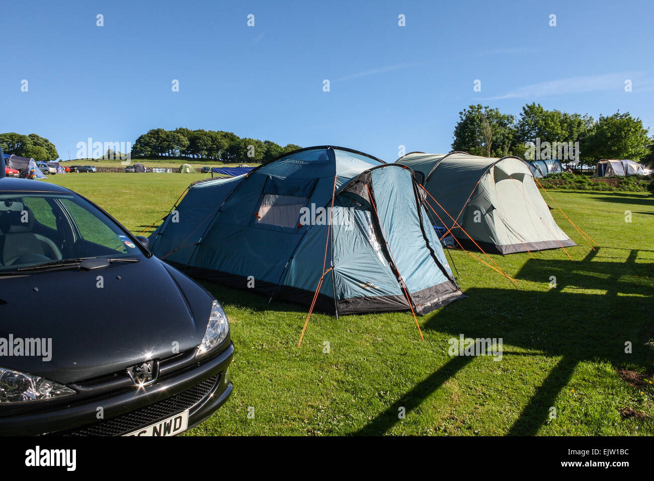 British campsite, Lime Tree Park, Dukes Dr, Buxton, Derbyshire, UK, a