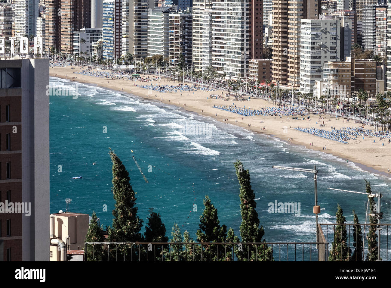 Benidorm Aerial View From The Cross Overlooking The Town Plata