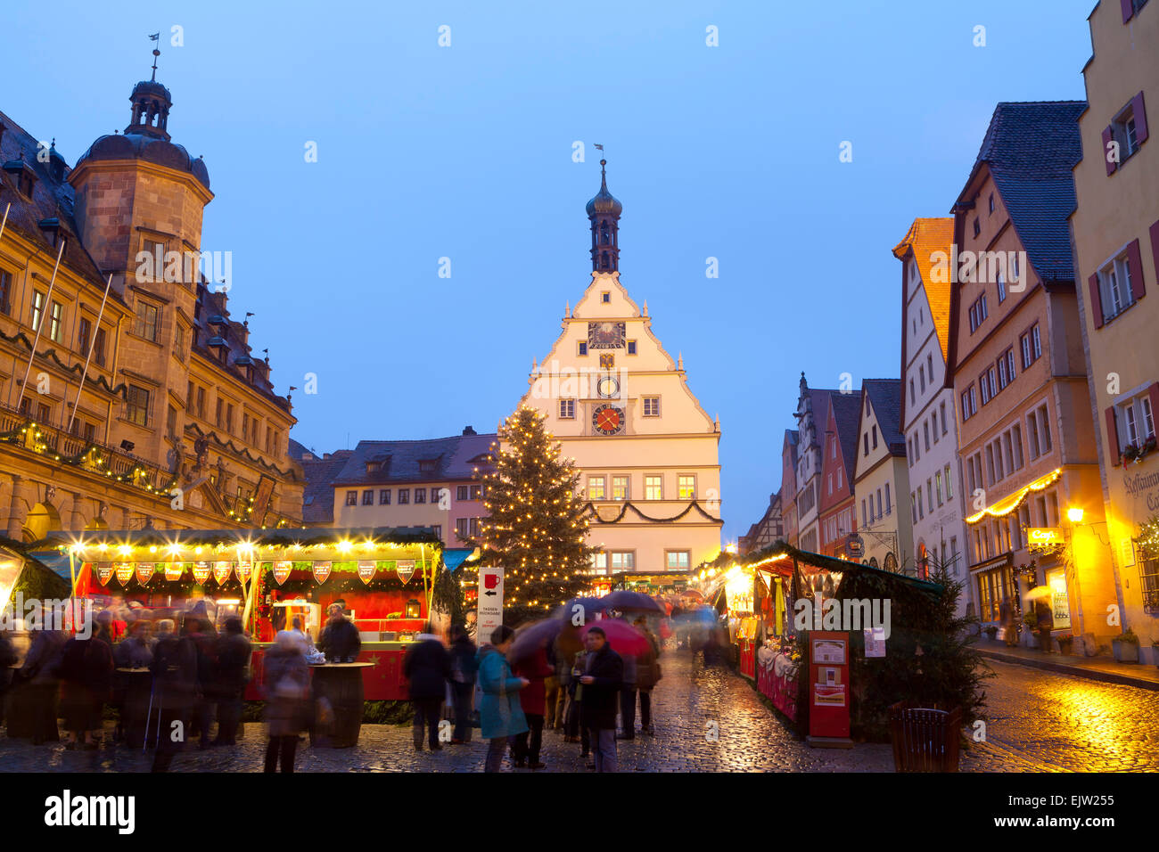 Christmas Market, Rothenburg ob der Tauber, Germany Stock Photo Alamy