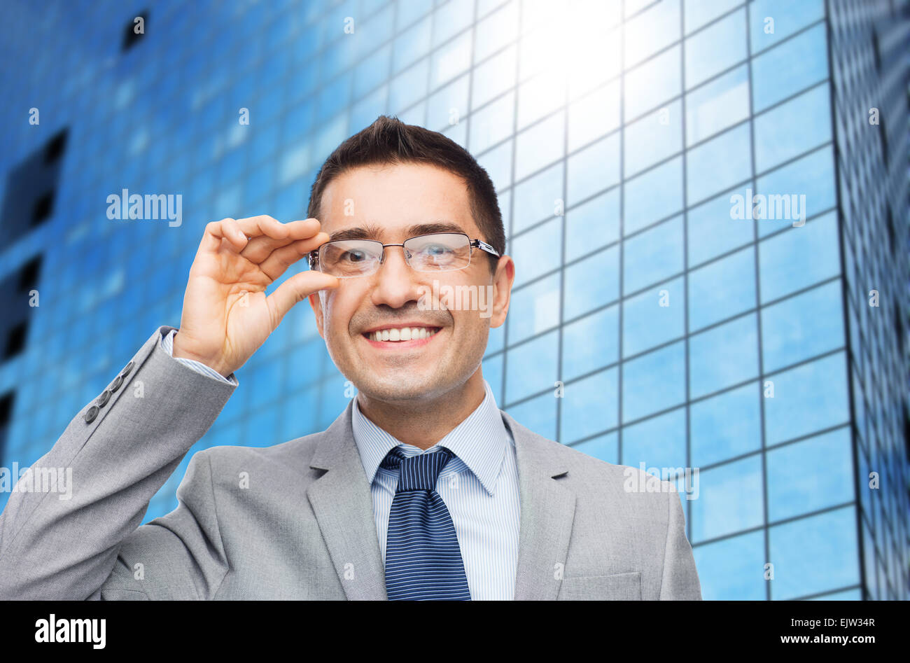 Happy cheerful businessman in eyeglasses hi-res stock photography and ...