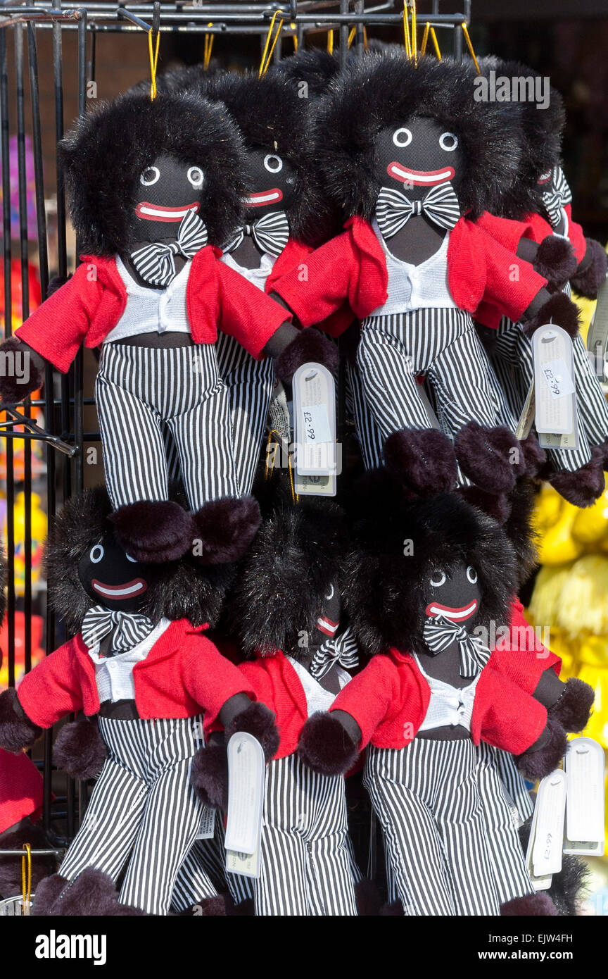 Golliwogs for sale on Great Yarmouth Seafront, Norfolk, Britain. Stock Photo