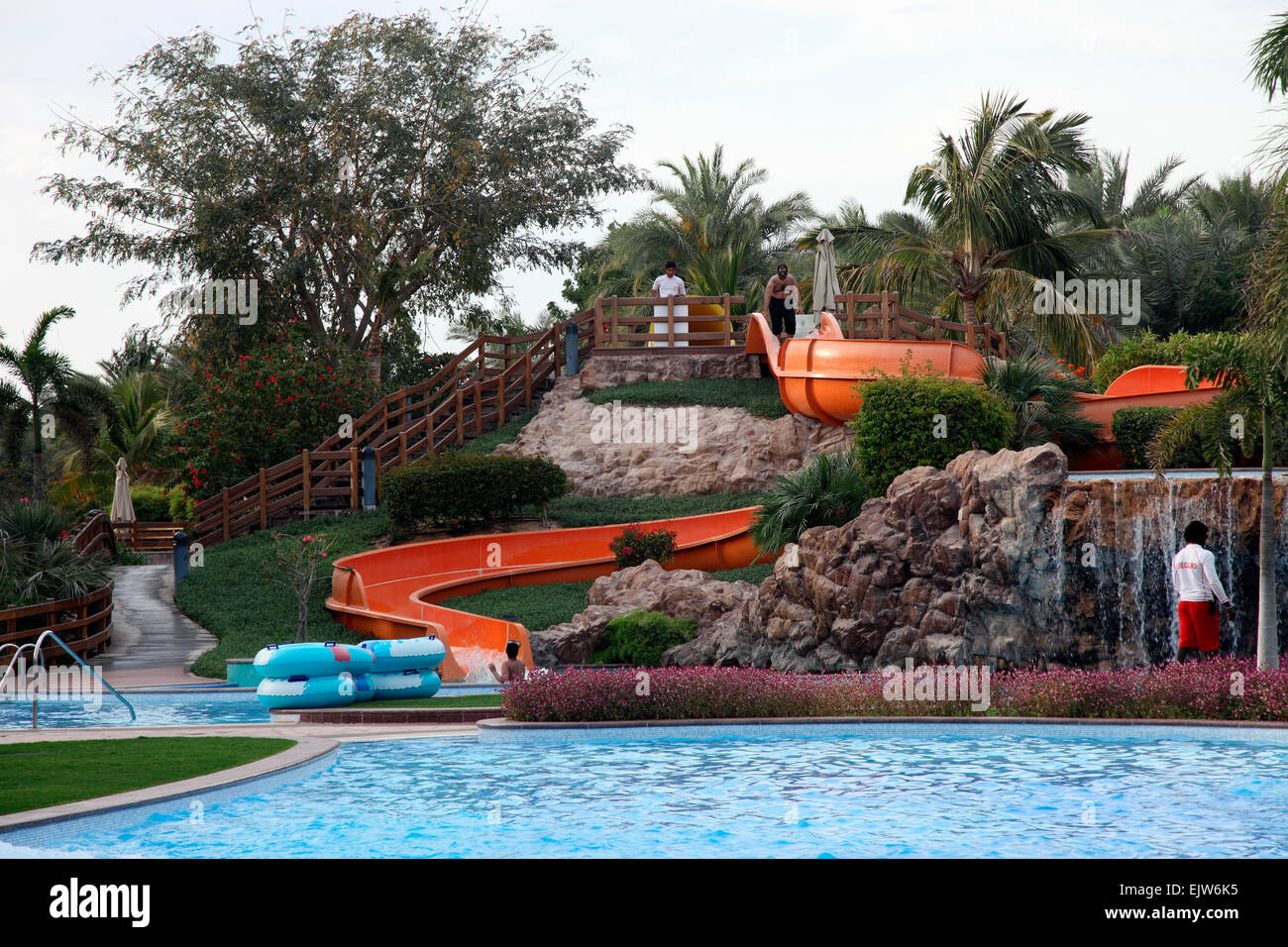 Emirates Palace Hotel Waterworld Abu Dhabi Stock Photo