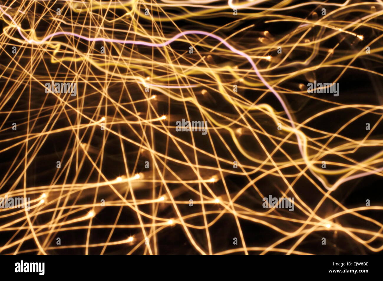 Abstract blur light lines on dark background, soft focus Stock Photo