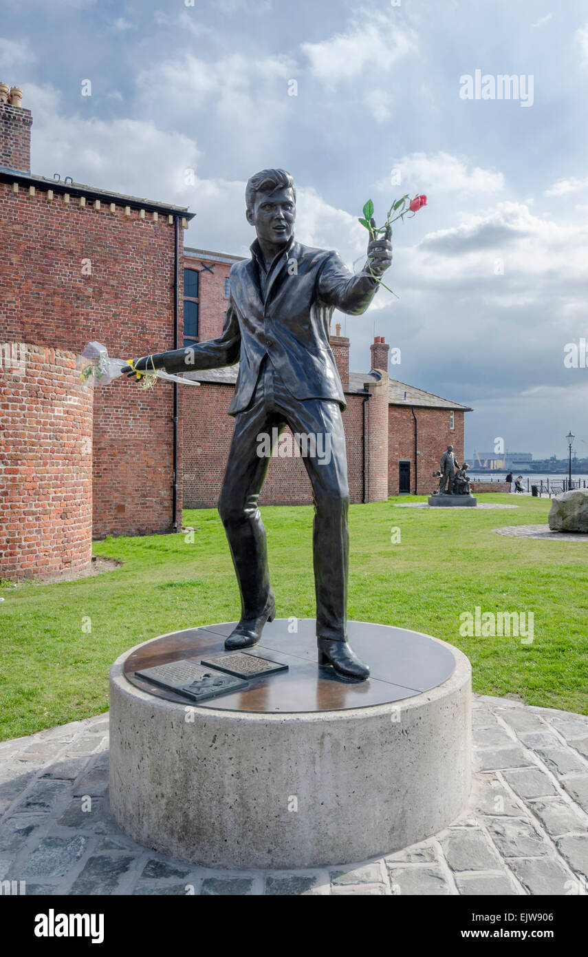 Billy Fury Statue, Albert Dock, Liverpool UK Stock Photo