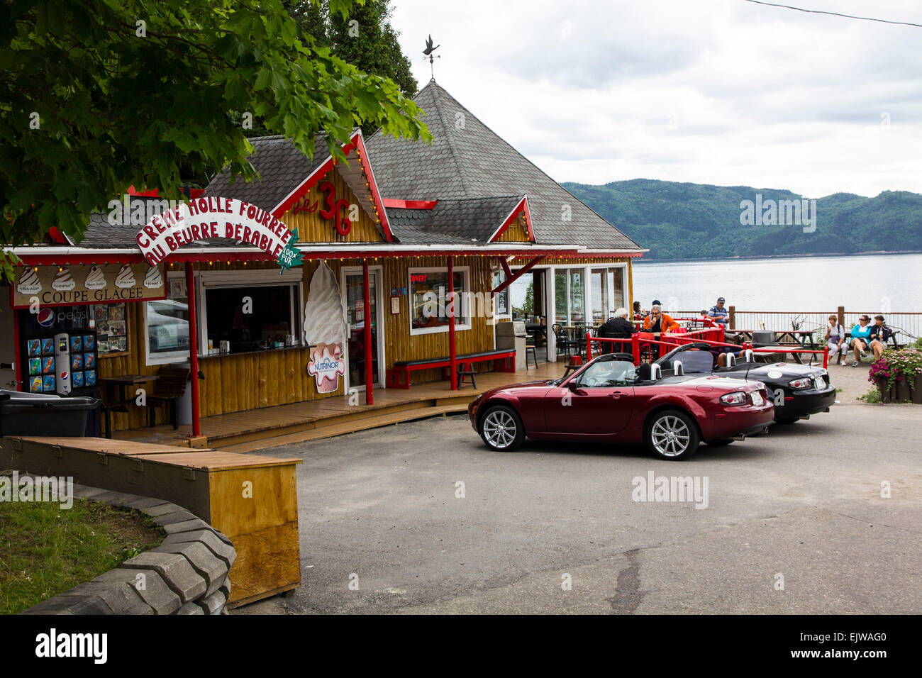 The wee village of SainteRoseduNord on an inlet of Saguenay Fjord