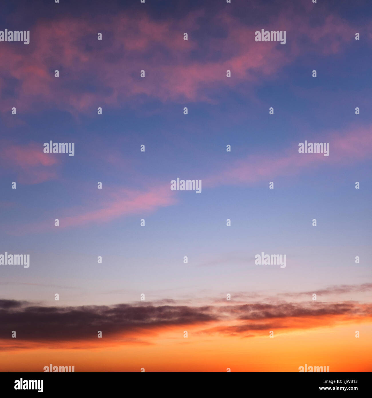 Sunset sky with clouds Stock Photo - Alamy