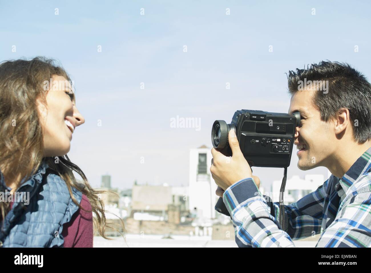 Man camcorder funny hi-res stock photography and images - Alamy