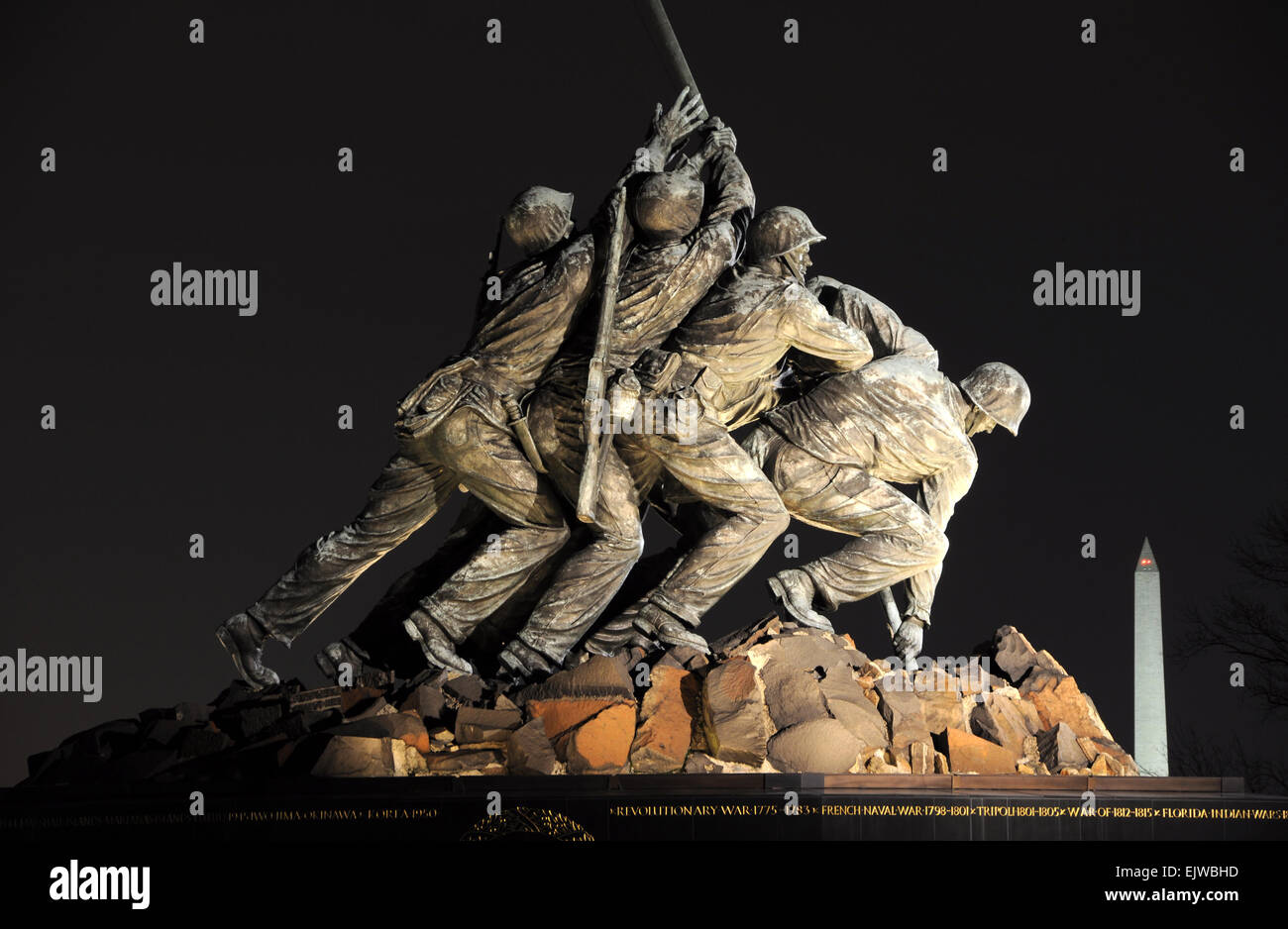 Marine Corps War - Iwo Jima - Memorial Stock Photo