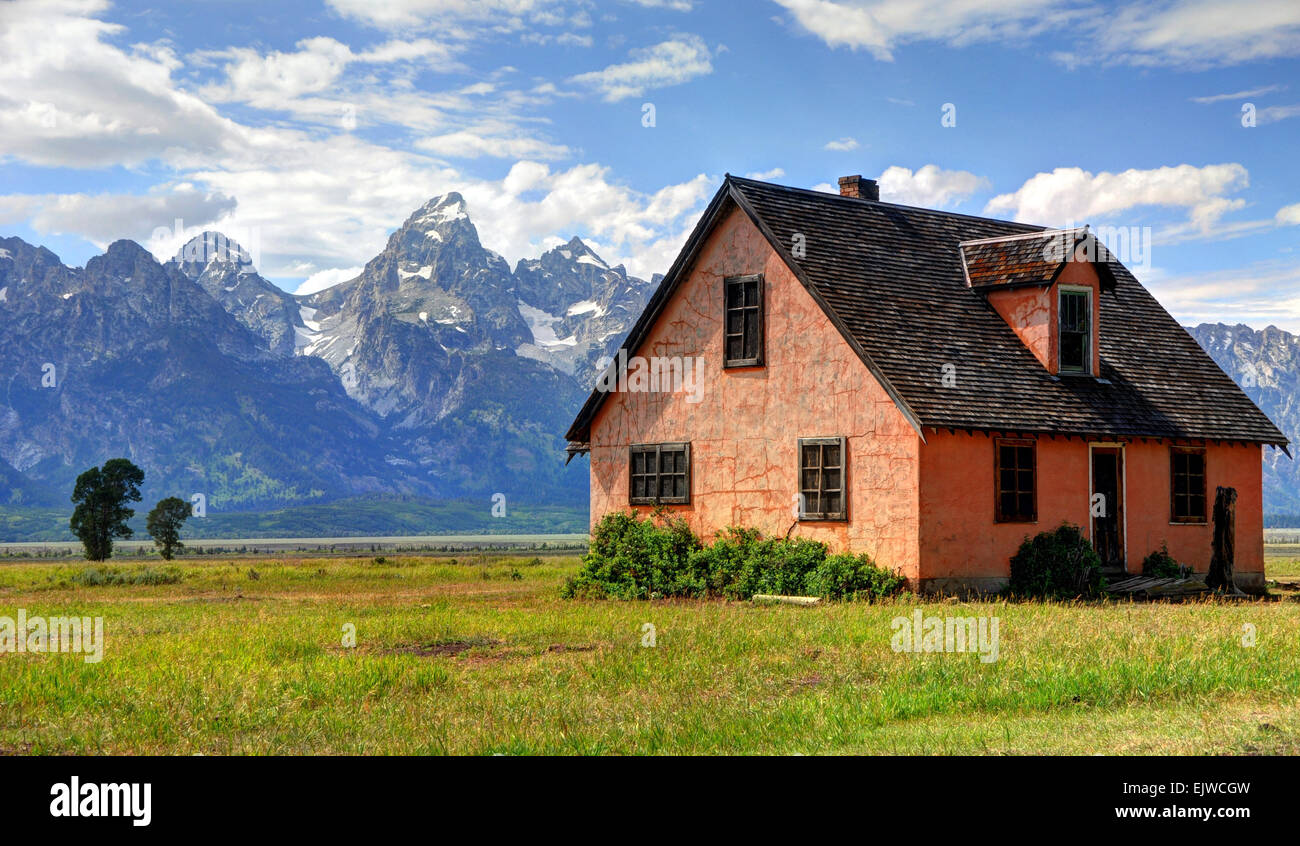 John Moulton Home Grand Teton National Park - Wyoming Stock Photo