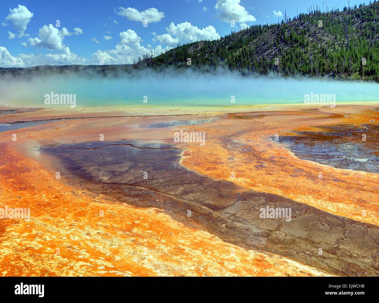 Hot Spring Landform Grand prismatic hot spring hi-res stock photography and images - Alamy