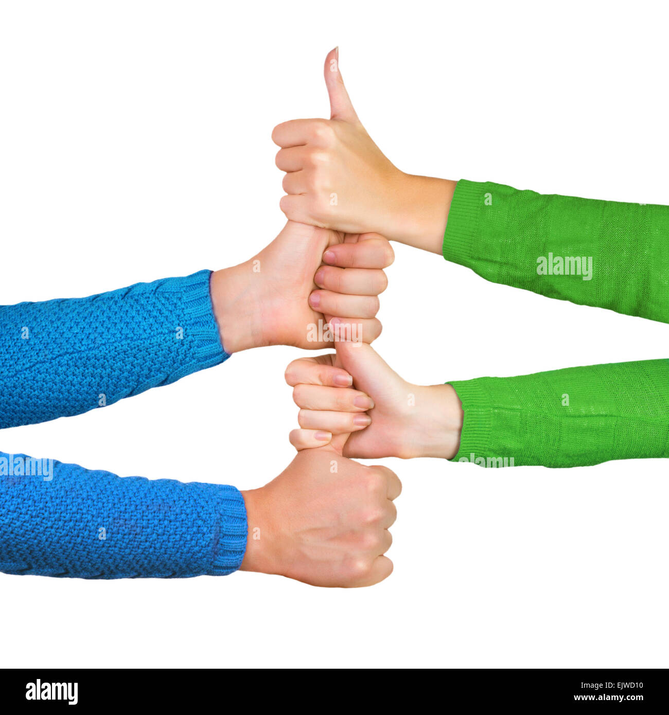Hands holding thumbs up Stock Photo 80464300 Alamy