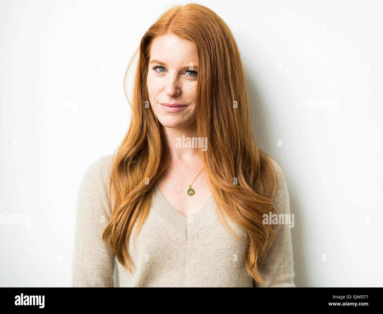 Redhead woman long hair hi-res stock photography and images - Alamy