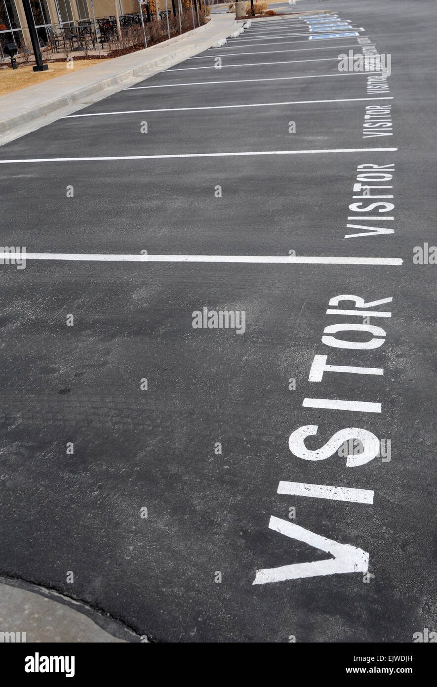 Visitor Parking at Office Park Stock Photo Alamy