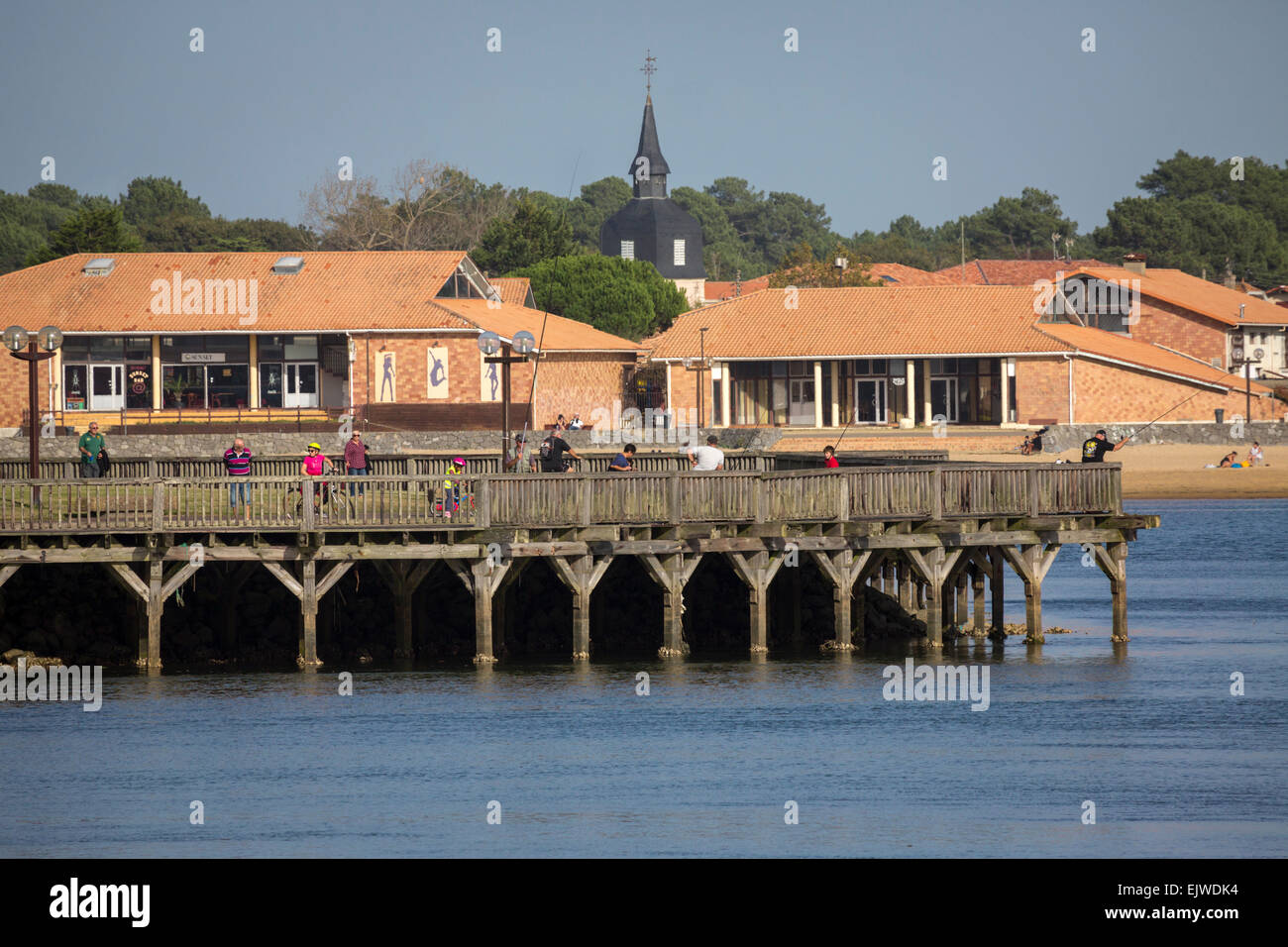 The 'Port d'Albret' marine lake, at Vieux Boucau les Bains (France).  Lac marin d'Albret, à Vieux-Boucau-les-Bains (France). Stock Photo