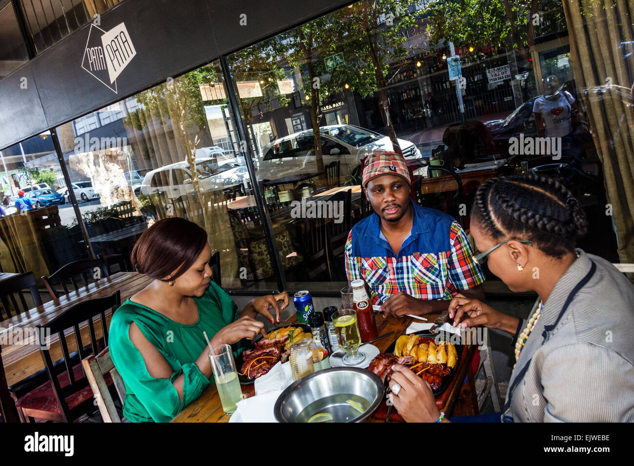 Johannesburg South Africa,African Maboneng District,Arts on Main,Fox Street,gentrified urban neighborhood,Pata Pata,restaurant restaurants food dining Stock Photo