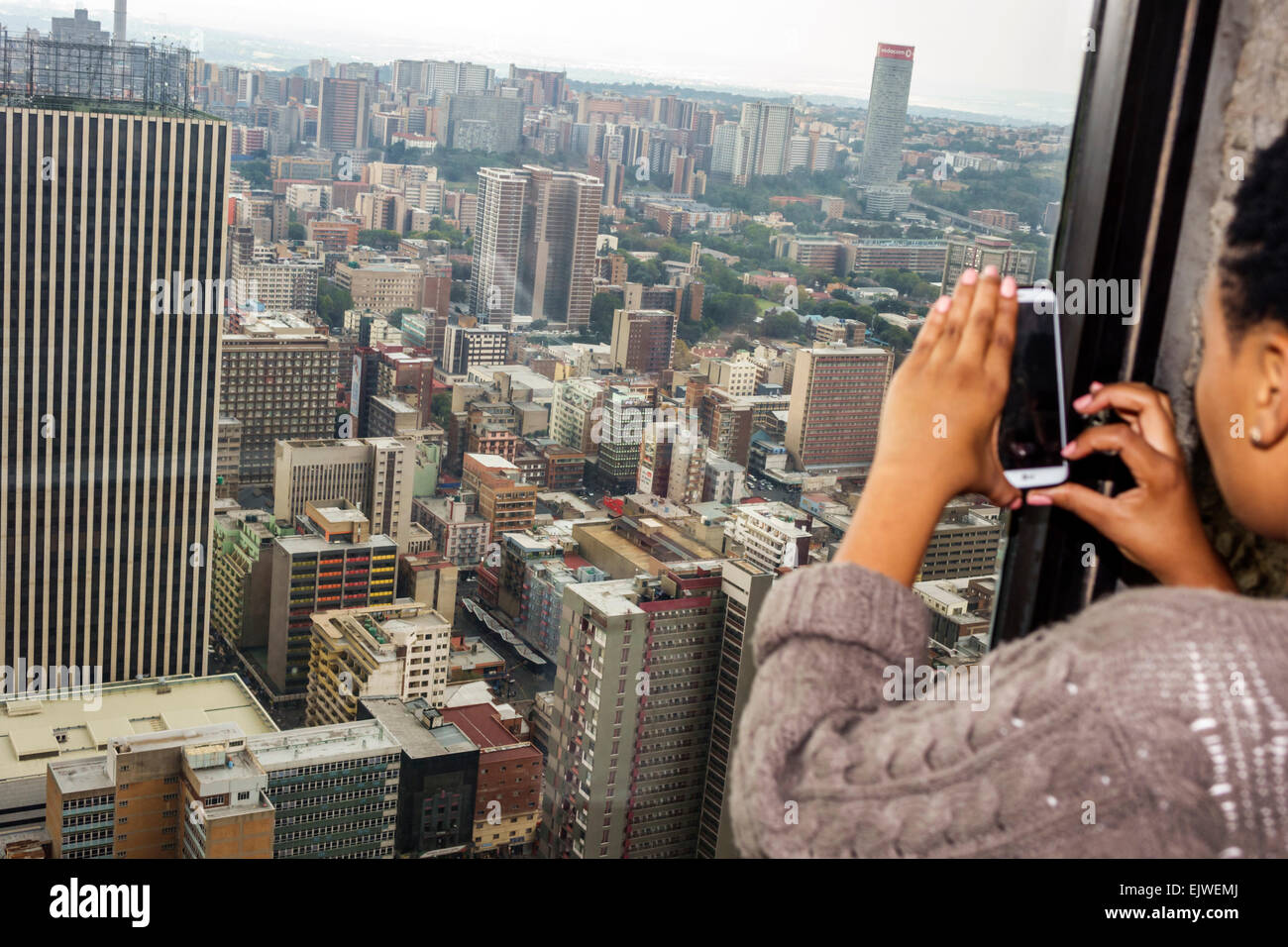 Johannesburg South Africa,African Carlton Centre,center,Top of Africa,observatory deck,view from,Black Blacks African Africans ethnic minority,adult a Stock Photo