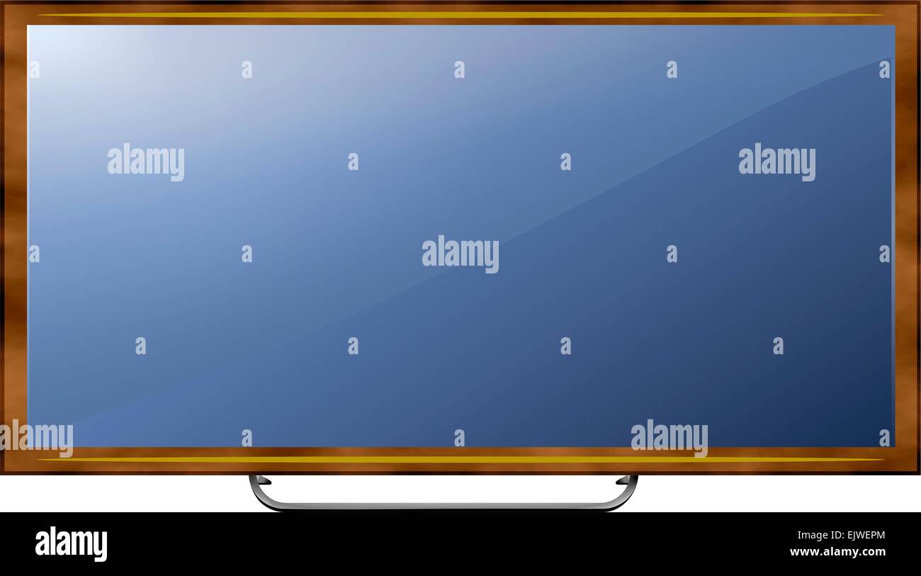 TV flat screen lcd, plasma realistic illustration Stock Photo - Alamy